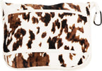 CARSTENS, INC. Travel Blanket, Premium Compact 2-in-1 Airplane Blanket/Pillow, Wrangler Tri-Color Cowhide