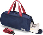 Gym Bags for Men with Side Pocket, 38L Sports Gym Duffle Bag with Wet Pocket&Shoe Compartment, Large Waterproof Sport Duffel Bags for Travel, Sports, Fitness&Workout(Navyblue)