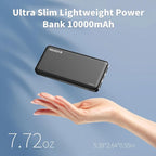 2 Pack Portable Charger, Slimmer 10000mAh Power Bank, USB C in&Out Fast Charging Battery Pack, Portable Power Bank for iPhone 16 15 14 13 12 Tablet Samsung S23 S22 Pixel and Heated Vest (Black)