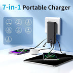 Portable Charger with Built-in Cables 10000mAh Power Bank with Cords, Slim Fast Charging Battery Pack, Portable Phone Charger for iPhone 16/15/14/13 Series, Samsung, Pixel, Travel Camping Essential