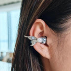 Bow Rhinestone for Clip on Earbuds Open Ear Accessories, Elegant Zirconia Decorative Earphone Accessories, Removable Exquisite DIY Decoration