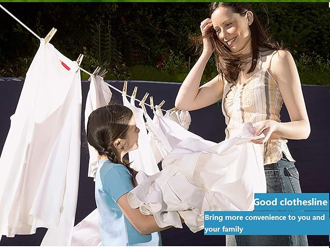 Portable Travel Clothesline - 32-ft Adjustable Clothes Drying Rope for Indoor Outdoor Laundry, Perfect Windproof Hanger for Camping, Travel & Home Use