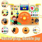 Grarain Busy Board for Toddlers - Montessori Educational Toy for 1-3 Year Old Boys & Girls | Travel-Friendly Sensory Learning Activity | Ideal for Kids with Autism(Busy Board v6)