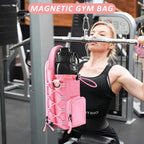 Magnetic Gym Bag for Men and Women, Magnetic Water Bottle Holder for Gym, Small Gym Bag, Gym Gifts for Women and Men (Pink, <40 OZ)