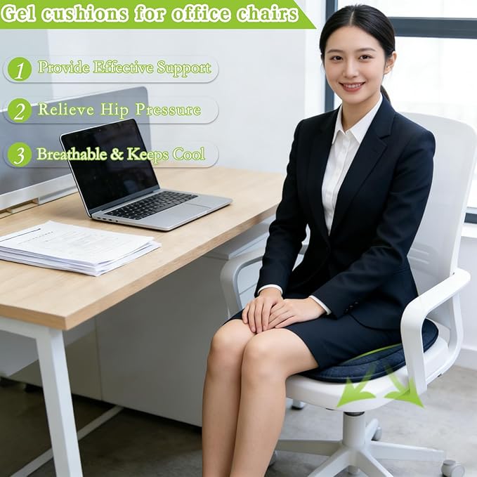 Gel Seat Cushion Orthopedic Lightweight Folding Seat Cushion for Car/Chair/Train/Airplane/Stadium Seat