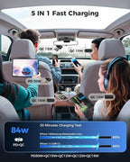 2026 Ultra-Compact SUPERONE Retractable Car Charger, 5 in 1 Car Phone Charger with USB C & Apple Cables, 84W Fast Charging USB C Car Accessories Adapter for iPhone 17/16/15/14/13, Galaxy, Pixel