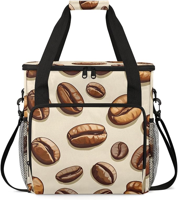 Coffee Maker Travel Bag Compatible with Keurig K-Mini or K-Mini Plus, Single Serve Coffee Brewer Carrying Case with Multiple Pockets for K-Cup Pods, Storage Bag With Shoulder Strap(Bag Only)