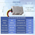 DC 12V Step Up to 24V Boost Converter 20A 480W DC Voltage Regulator Power Converter Waterproof Module Transformer for Golf Cart Club Car
