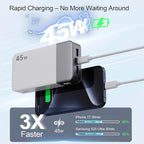 NOBIS Portable Charger,20000mAh Power Bank, 45W Fast Charging，Battery Pack with 2 USB-C (in/Out) & 2 USB-A, Digital Display & Small Current Mode, Compatible with Phone 17 S25 Tablet