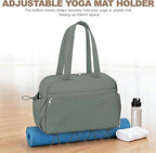 SYTRAH Gym Bag for Women, Lightweight Workout Duffle Bag with Shoe & Wet Separation for Gym, Yoga, Travel & Overnight, Stylish Sports Bag with Adjustable Shoulder Strap Green