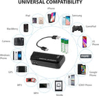 VOLT+ Portable AA Battery Travel Charger Compatible with Samsung Galaxy Book 2 PowerBank Emergency with LED Safety Light! (Takes 2 AA Batteries,USB Type-C)