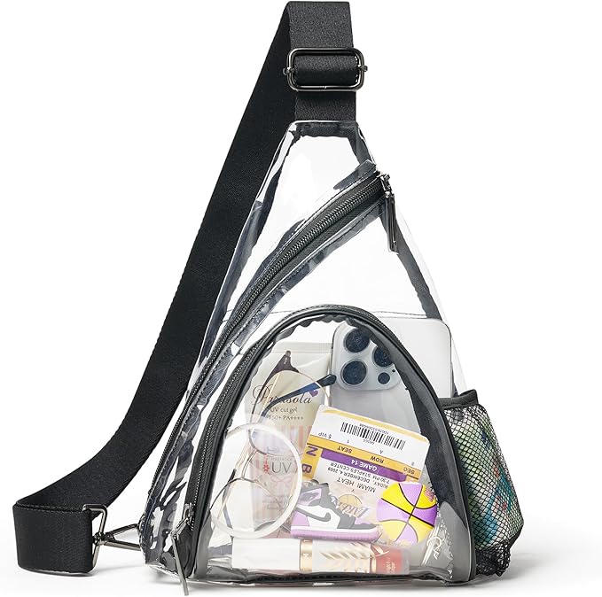 LATMAP 7L Sling Bag For Women Men Backpack Fanny Pack Crossbody Chest Travel Shoulder Belt Bags Purse Handbag PU Leather