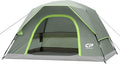 CAMPROS CP Camping Tent 2/4/6 Person, Waterproof Windproof Double Layer Dome Tent, Easy Setup with Large Mesh Windows & Wide Door for Outdoor Camping Backyard