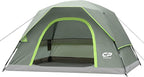 CAMPROS CP Camping Tent 2/4/6 Person, Waterproof Windproof Double Layer Dome Tent, Easy Setup with Large Mesh Windows & Wide Door for Outdoor Camping Backyard