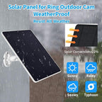 Ring Camera Solar Panel Charger, Compatible with Stick Up Cam, Stick Up Cam Pro, Spotlight Cam Plus/Pro, 5W5V, Weatherproof, 3M/9.8FT Cable (1Pack)