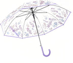 Chesoon Flower Blossom Umbrella Clear Bubble Surface for Women Girls Lightweight Rain Umbrella with 8 Fiberglass Ribs