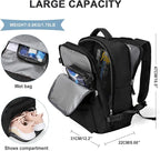 Large Travel Backpack Women Carry On Hiking Backpack Waterproof Outdoor Sports Casual Daypack Personal item Travel Bag Airplane Essentials Spirit Airline Flight Approved Shoes Compartment Men,Black