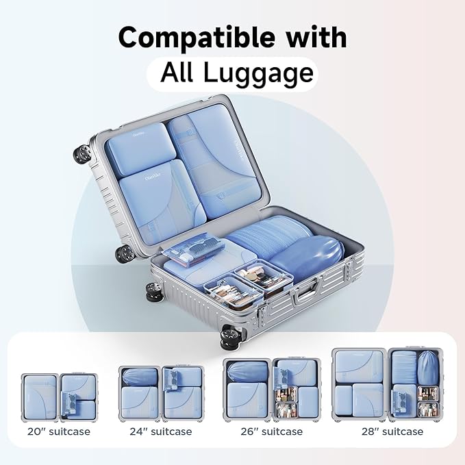 9 Set Packing Cubes for Travel, Gifts for Women Mom,Anti-Tearing Suitcase Organizer,OlarHike Vacation Essentials & Accessories for Cruise Ship