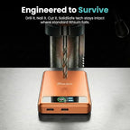 10K Magnetic Power Bank, Orange, Qi2 Certified 15W Wireless Charger, LCD Display, Solid-State Battery for Safer Travel, Ultra-Slim USB-C Fast Charging Portable Charger for iPhone 17/16/17