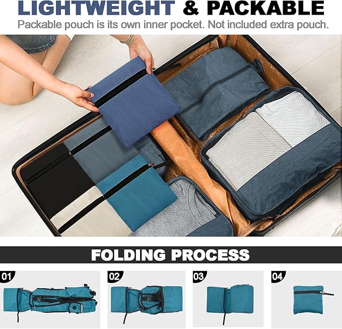 Seektop 15L Small Hiking Backpack for Women Men, Lightweight Hiking Packable Daypack with Phone Pocket for Travel Camping (Teal Blue, 15L)