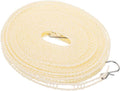 uxcell Portable Clothesline, 26.25ft Nylon Windproof Non-Slip Washing Line Rope for Courtyard Outdoor Travel Camping Laundry Drying, Beige