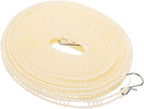 uxcell Portable Clothesline, 26.25ft Nylon Windproof Non-Slip Washing Line Rope for Courtyard Outdoor Travel Camping Laundry Drying, Beige