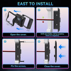 108W 4 Ports 12V RV USB Switch Outlet Voltmeter, 2*36W PD3.0 Type-C + 2*18W QC3.0 Quick Charge Panel Wall Mount Car Charger Socket Waterproof Multi-Port Adapter for Marine Truck Boat ATV Bus