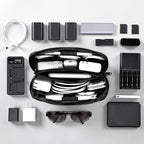 RIGHT AWAY Travel Tech Pouch，Waterproof Cord Case，Electronics Organizer Travel Case，Cable Organizer Storage Bag For Phone, Charger, Accessories(Dark Gray)