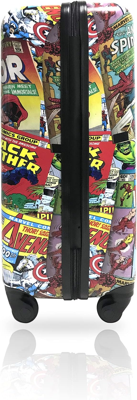 Fast Forward Marvel Comic Heroes Hard-Sided Tween Spinner Luggage, 20 Inches Carry-On Travel Trolley Marvel Suitcase for Kids