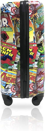 Fast Forward Marvel Comic Heroes Hard-Sided Tween Spinner Luggage, 20 Inches Carry-On Travel Trolley Marvel Suitcase for Kids