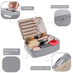 Queboom Travel Makeup Bag Cosmetic Bag Makeup Bag Toiletry bag for women and men (Grey)