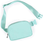 ODODOS Unisex Mini Belt Bag with Adjustable Strap Small Fanny Pack for Workout Running Traveling Hiking, Icing Blue
