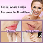 Gurelax Facial Hair Remover, Hair Removal Epilator for Women, Plucker for Face, Lip, 2-in-1 Epilation System, All Ages and Skin Types,with Brush, Pouch