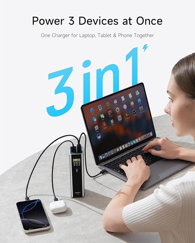 CUKTECH 15 Ultra Power Bank for Laptop, 20,000mAh 140W Portable Charger, Smart Display, External Battery for Outdoor Work and Travel, for iPhone 16/15, MacBook, Samsung, and More (Flight-Approved)