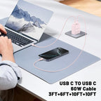 QZIIW Super Fast Samsung Charger Type C,45W Dual Port USB C Fast Charger Block [2-Pack] & Extra Long 60W 3/6/6/10FT USB C Cable - PD Quick Charging 3.0 for Samsung Galaxy S25 Ultra/S24+/S23 iPhone 16