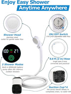 innhom Portable Shower Camping Shower Outdoor Camp Shower Pump, Electric Rechargeable Portable Camping Shower, Powered by Rechargeable Battery