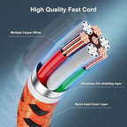 Essri 2Pack for iPhone Charger Cord 10FT, Lighting Cable 10 Feet to USB Charging Cable, Nylon Braided Charging Cord 10 Foot Compatible with iPhone 14 13 12 11 X XS XR 15 Pad -Orange