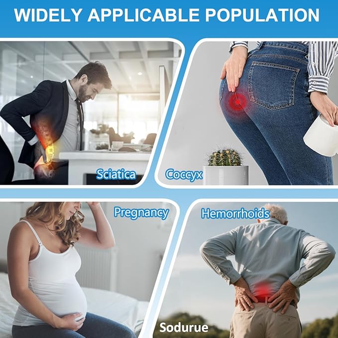 Sodurue Travel Cushion Airplane Seat,Airplane Seat Cushion for Long Flights,Press Type Air Inflatable Wheelchair Seat Cushion,49 Airbags,for Car,Office,Stadium,Ergonomic Comfort Support,Heavy Duty