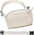 Mini Belt Bag for Women, RFID Small Fanny Pack, Womens Fashion Waist Packs with Extender Strap, Crossbody Bum Bags