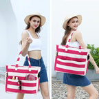 Bluboon Waterproof Beach Tote Pool Bags for Women Ladies Extra Large Carry On Bag With Wet Compartment for Weekender Travel