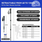Trekking Poles Collapsible Hiking Poles - 2 Pack Adjustable Aluminum Hiking Sticks, Lightweight Walking Sticks for Women, Men, Seniors, Kids, Walking Poles for Backpacking by Underwood Aggregator