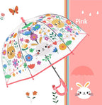 Kids Clear Umbrella for Rain Dome Bubble Umbrellas Windproof for Kids Boys and Girls