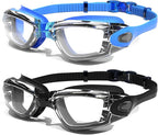 Braylin Swim Goggles, 2-Pack Swimming Goggles, Anti Fog, No Leaking For Adult Women Men Youth