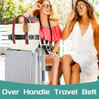 Slohif Luggage Straps for Suitcases Travel Belt Accessories Luggage Connector Identifiers 2 Pack Over Handle with Buckle Unique Nylon Adjustable Strap for Sleeping Bag Car Seat Moon