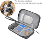 CAAORDKSO Electronic Organizer Travel USB Cable Accessories Case Bag, Waterproof Electronics Accessories Bag Organizer Case for USB, Cable, Cord, Charger, Phone, Power Bank, Earphone (Dark Gray)