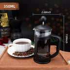RAINBEAN Mini French Press Coffee Maker, 1 Cup, 12oz, Maximum Flavor Brewer with Stainless Steel Filter, 350ml - Small