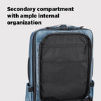 Topo Designs Global Travel Bag 30-40 Liter - Carry-on Compliant Versatile Pack, 3 Carry Options, External Laptop Sleeve (Eco-Friendly, 30L, Apex Black)