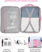LARVENDER Carry on Luggage 22x14x9 Airline Approved, Expandable 20 Inch Hardside Large Suitcase with Wheels TSA Lock, Lightweigh PC+ABS Travel Carry-on Suitcases for Women and Men, Peach Sparkling