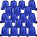 KUUQA 20Pcs Drawstring Backpack Bag Bulk Blue Drawstring Bags String Backpack Sport Gym Sack Bags Foldable Storage Bag for Women Men Shopping Gym Travel Sports