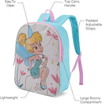Disney Tinkerbelle Backpack for Kids - Cute & Durable Kids Backpack for Girls with Padded Straps & Zip Compartment - Ideal Toddler Bookbag for School & Travel - 15”